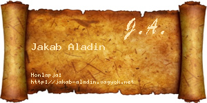 Jakab Aladin névjegykártya