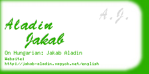 aladin jakab business card